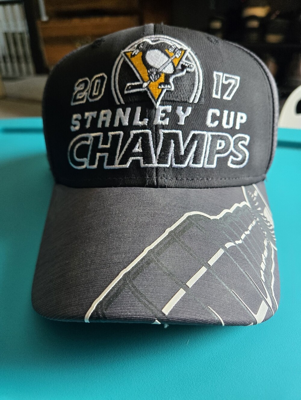 Reebok Black Pittsburgh Penquins 2017 Stanley Cup Champs Hat
